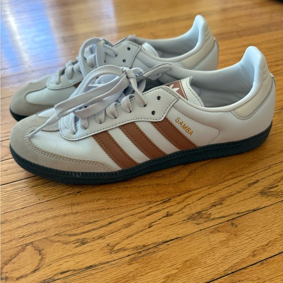 Adidas Samba White and Tan Sneakers - Picture 5 of 5